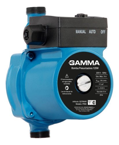 Bomba Presurizadora Gamma G2790ar 120w 2 Baños