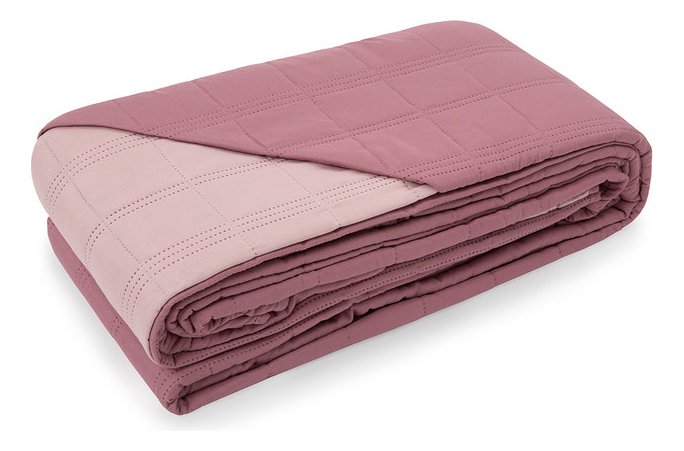 Cubrecama Queen Size Verano Bitono Micromatelaseado 235x240 Color Look | Malva Lisa - Imagen 2