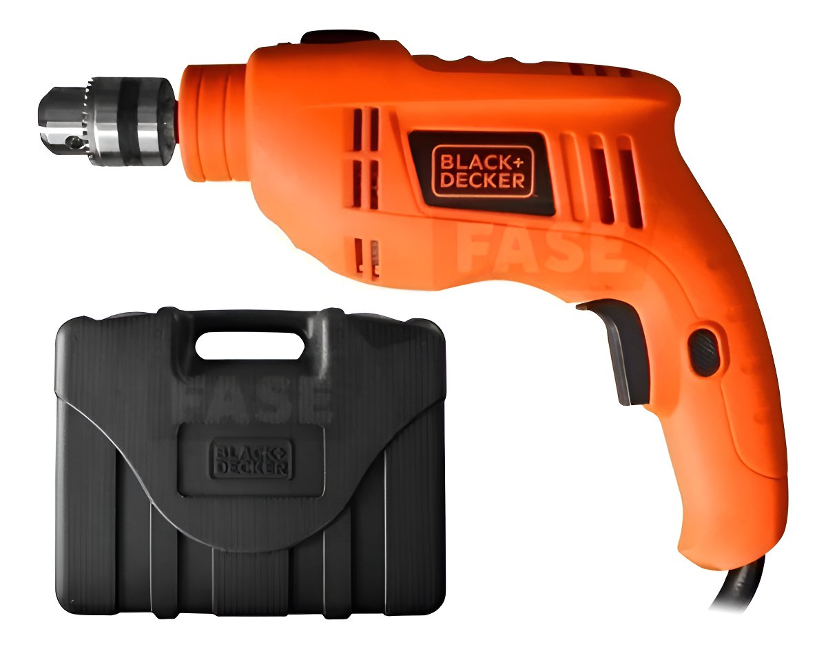 Taladro Percutor Eléctrico De 10mm Black+decker 550w Naranja