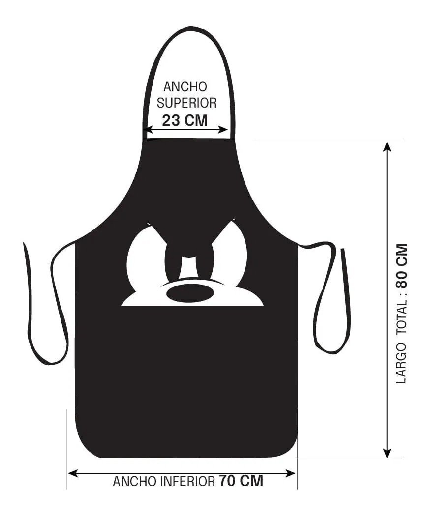 Delantal Cocina Disney Mickey Minnie Original Piñata Pechera - Imagen 5