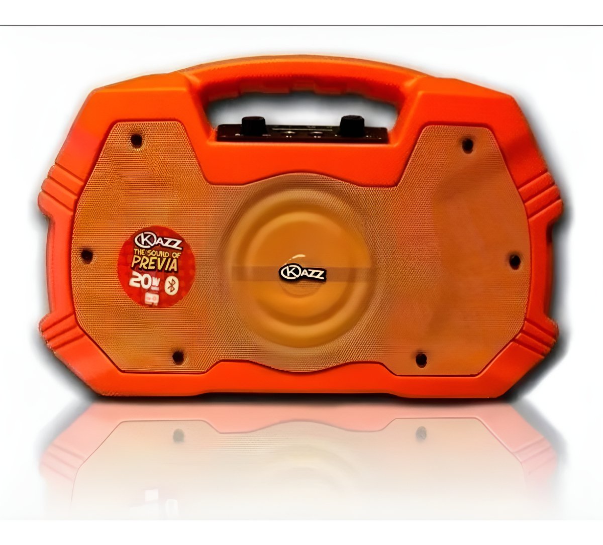 Parlante Portátil Kazz Chroma 20w Bluetooth Naranja Con Radio Y Micrófono