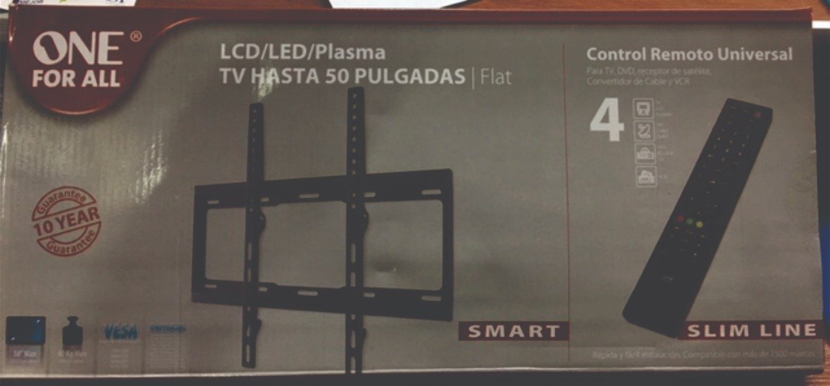 Soporte Led One For All Pe1101 + Control Remoto Universal Negro - Imagen 3