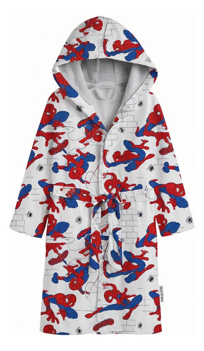 Batas De Toalla Infantil Piñata Licencia Disney Rojo Spiderman 4-5 Años