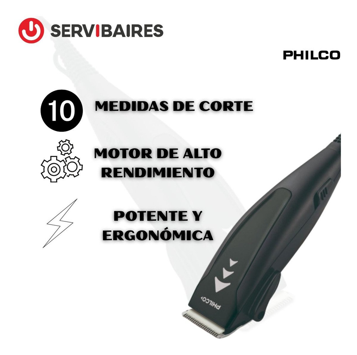Cortadora De Pelo Philco Hc7902pp Ergonomica - Imagen 4