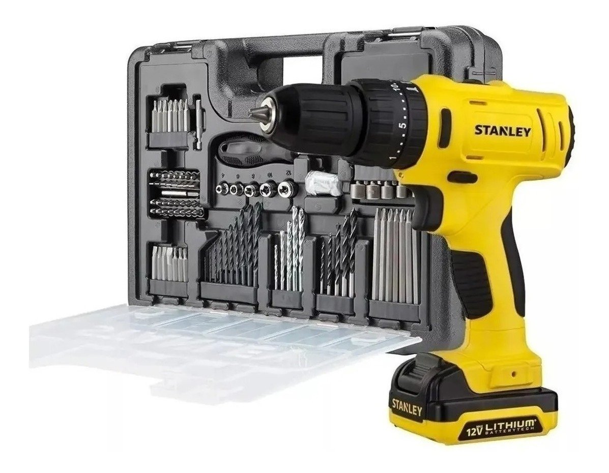 Taladro Percutor Stanley Sch12s2ka 12v 100 Acc Mecha Maletin Amarillo 50 Hz - Imagen 5