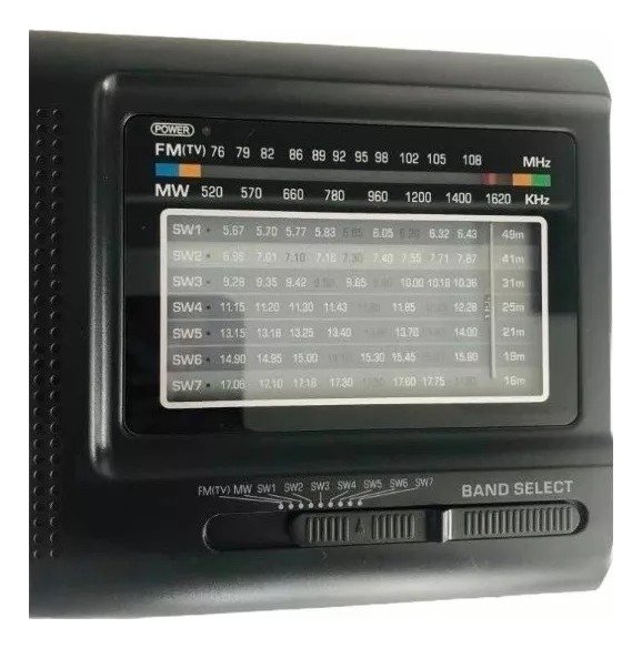 Radio Portatil Oryx Kk-8021 Alimentación Dual 3 Bandas Negra Negro - Imagen 2