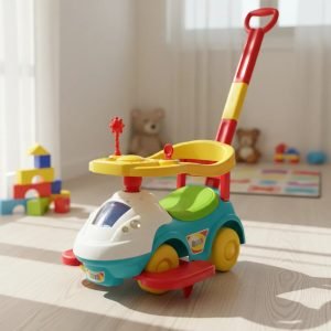 Andador Bebes 2 En 1 Con Barra De Arrastre Maxi Top Rondi Color Celeste