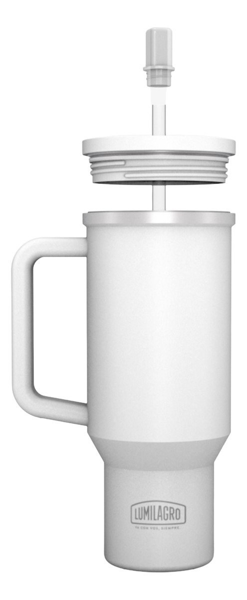 Vaso Térmico De Acero Inoxidable Lumilagro 880ml Color Blanco - Imagen 2