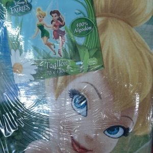 Toallón Fairies Campanitas Piñata 70x130 Cm 100% Algodon Verde Fairies