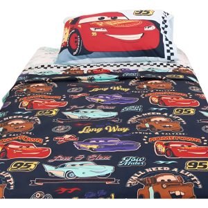 Juego De Sabanas Piñata 112 Plaza Cars Oscura Blanca Oscura Estampado