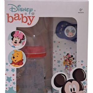 Kit Mamadera Natelle Disney Baby Rojo Libre Bpa Chupete Mickey