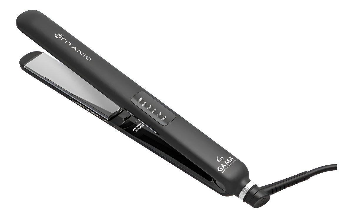 Planchita De Pelo Ga.ma Led 4d Titanio Color Negro Negro