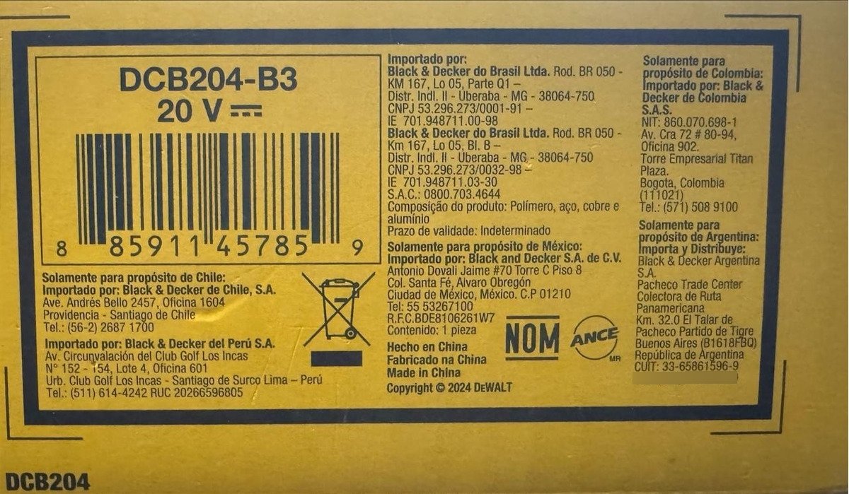 Batería Dewalt Dcb204 12v Litio 1 Unidad 20v - Imagen 3