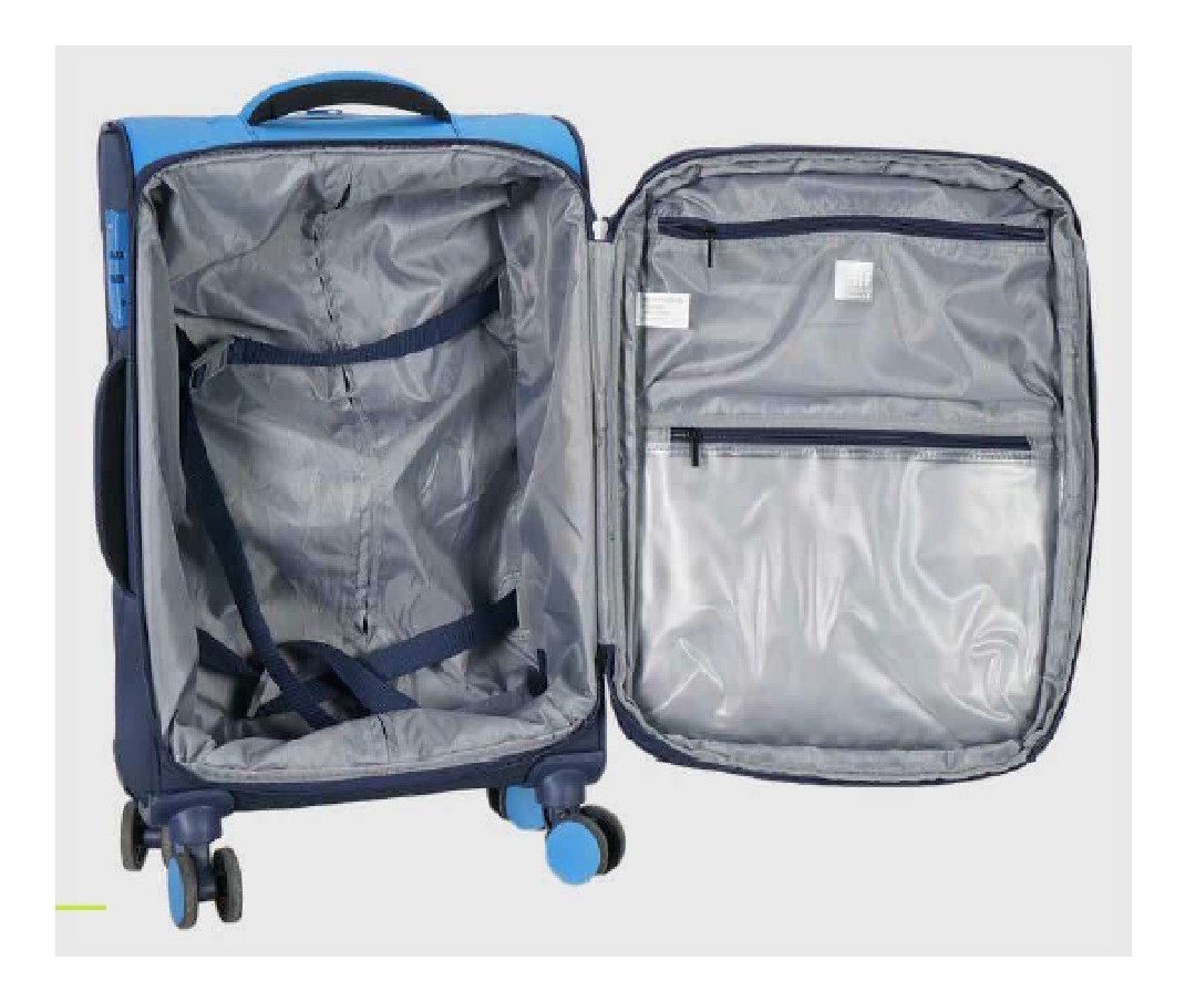 Valija Elf I3425/24 Negro Y Gris Azul Y Celeste Carro Alum - Imagen 5