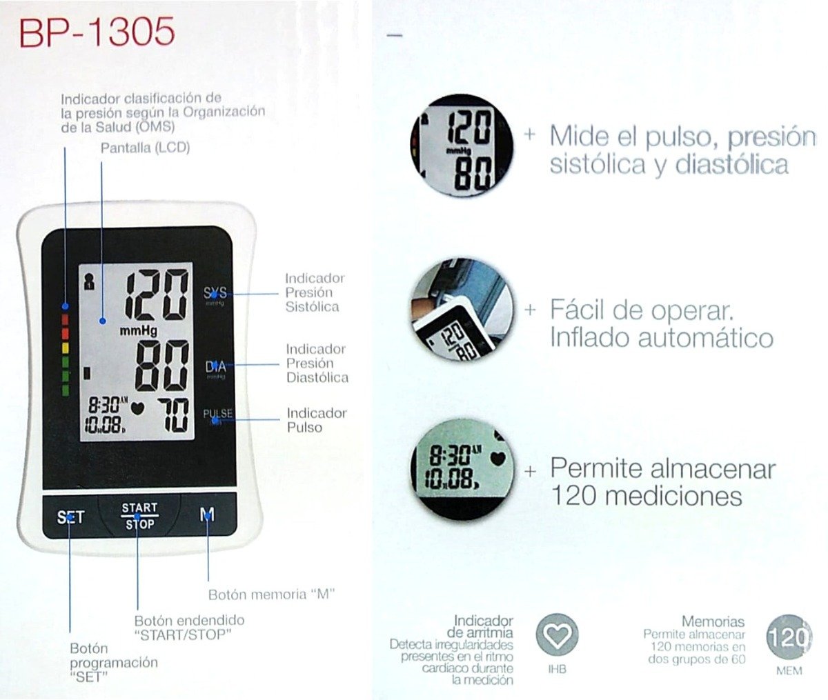 Ga.ma Italy Bp 1305 Tensiómetro Digital De Brazo Automático - Imagen 7