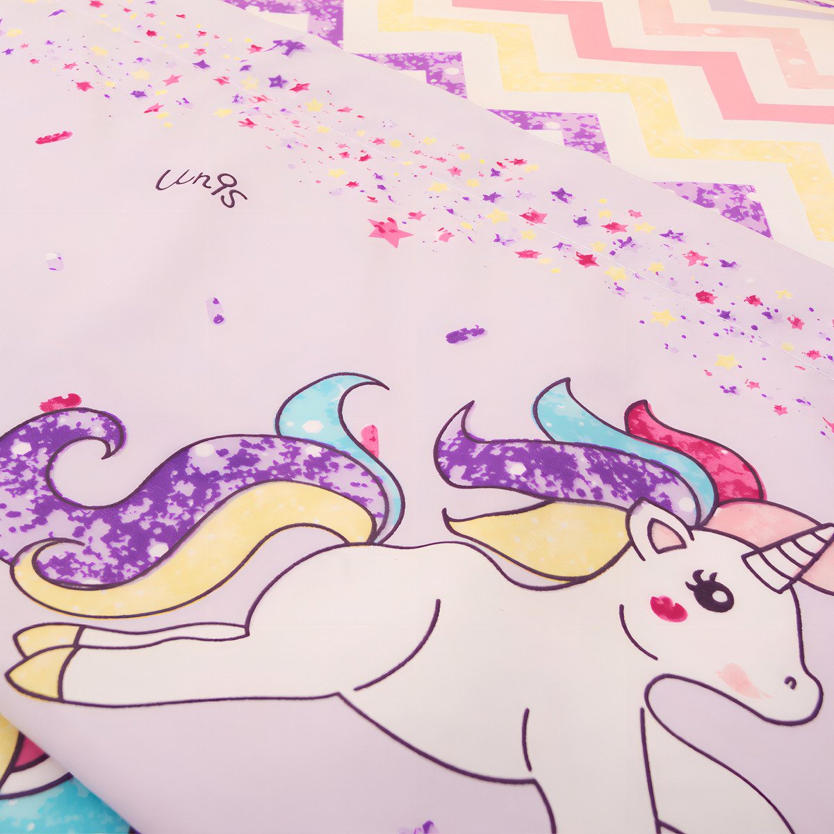 Juego De Sábanas 1 1/2 Plaza Unis Rainbow Color Rosa - Imagen 3