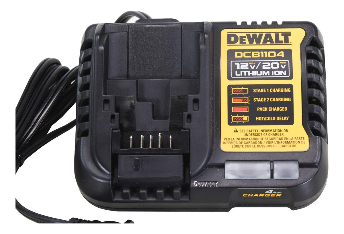 Cargador De Batería De 4 Amp Dewalt Dcb1104 12v 20v