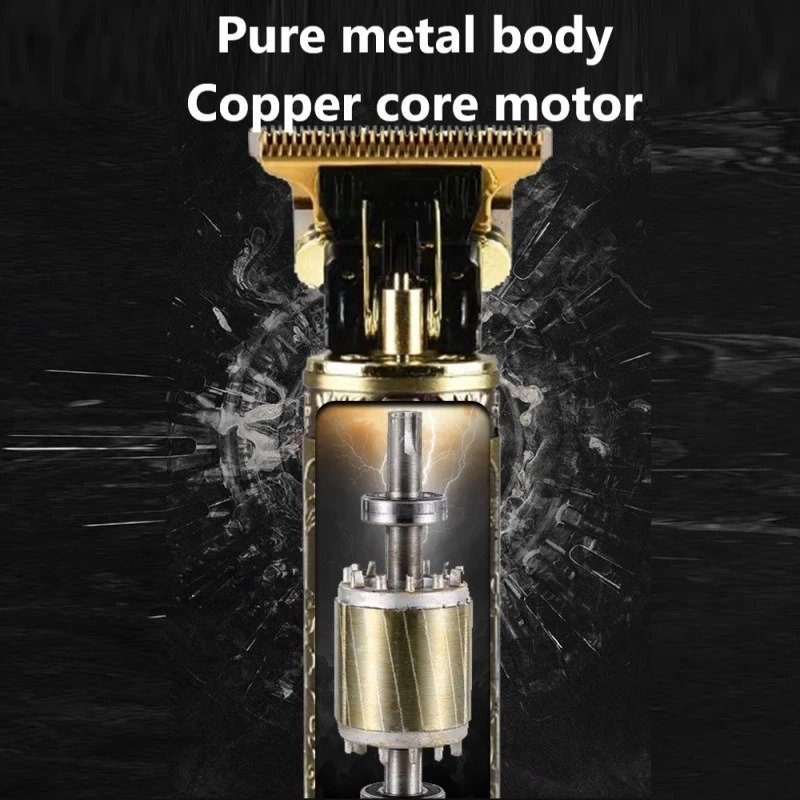 Kemei Km-1325 Cortapelo Inalámbrico Dorado Con Cuchillas Inoxidable - Imagen 4