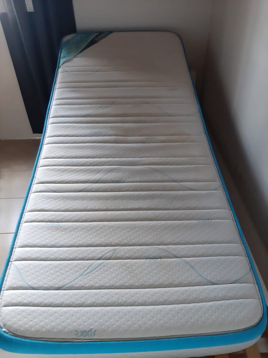 Cama Clásica Blanca 1 Plaza Con Colchón 80x190 Cm Blanco Cama Blanca 1 Plaza Con Colchon - Imagen 5