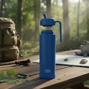 Termo Lumilagro 1 Lts Pampa Acero Inoxidable Con Pico Matero Azul