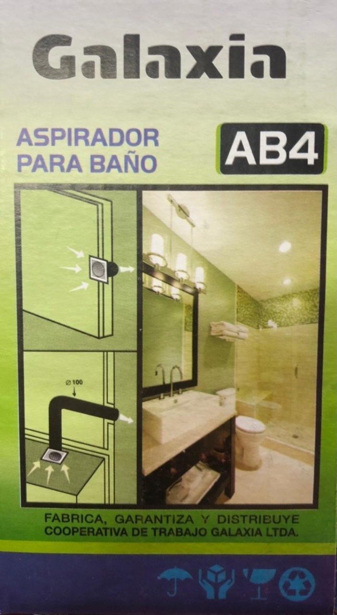 Extractor De Aire Para Baño Galaxia 4 Ab4 Silencioso - Imagen 3