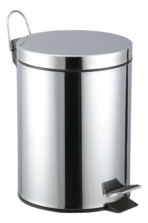 Tacho De Basura Proline 12l Con Pedal Acero Inoxidable B026790 Gris