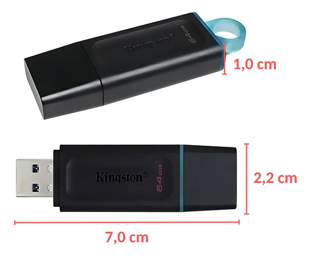 Pendrive Kingston Exodia Dtx/64gb Dtx/64gb 64gb 3.2 Lisa Negro Liso - Imagen 4