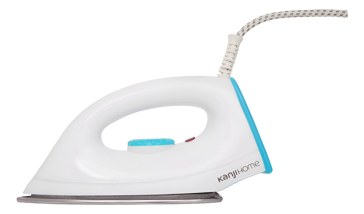 Plancha Kanji Home Kjhpls1002 1000w Base De Acero Inox C&e Color Blanco