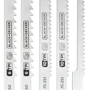 Juego De Hojas De Sierra Tico Tico Black Decker Con 5 Piezas