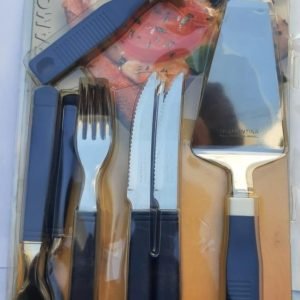 Jgo De Cubiertos Tramontina 14 Piezas Pizza L382/10 Azul