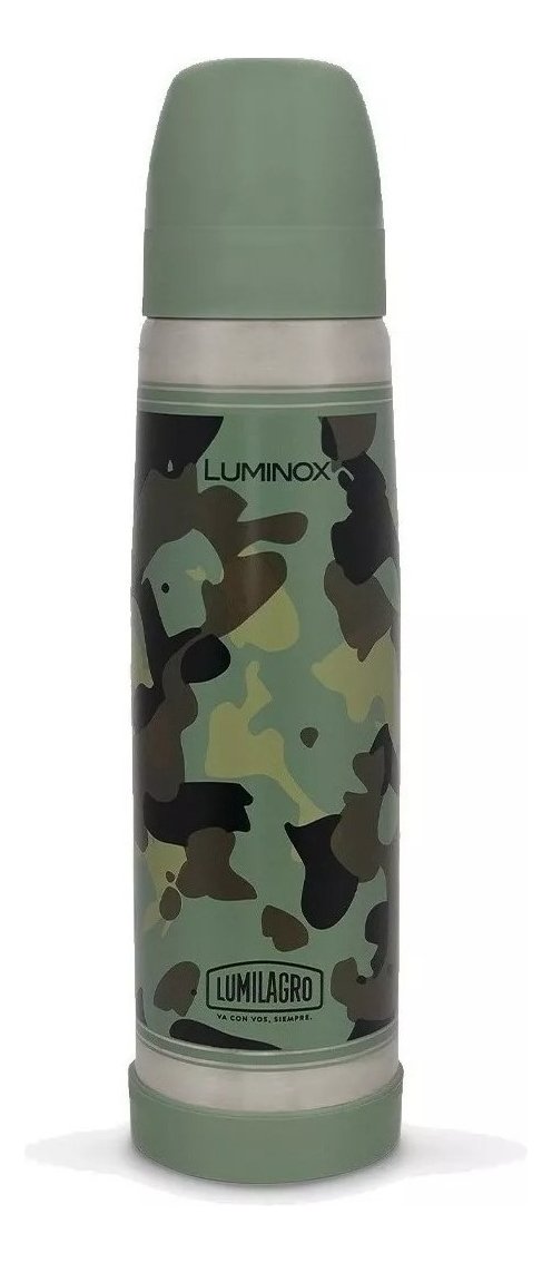 Termo De Acero Lumilagro Camuflado Verde Oscuro - Imagen 4