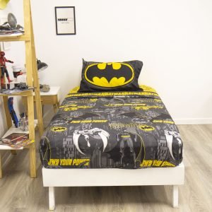 Sábanas 1 1/2 Plaza Piñata Batman Negro Ultra Soft Hipoalergénicas