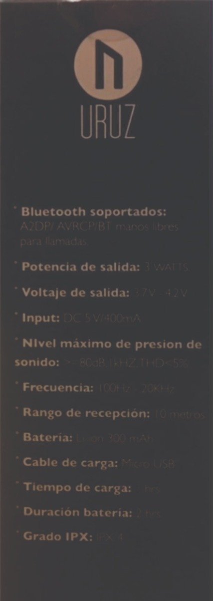 Parlante Pottátil Inalámbrico Uruz Oferta Única Con Garantía Gris - Imagen 3