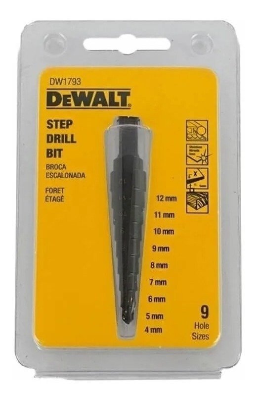 Mecha Cónica Escalonada Max 4-12mm - Dw1793 Dewalt