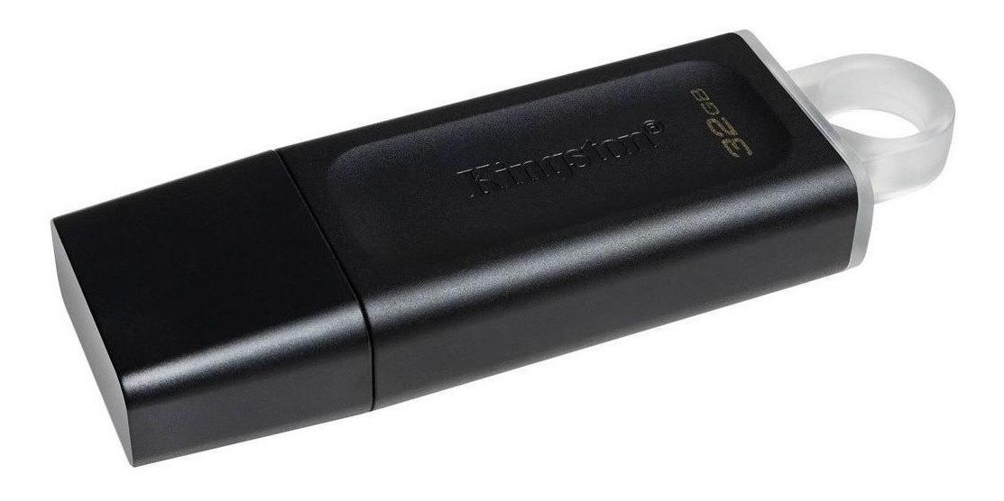 Pen Drive Datatraveler Exodia Usb 3.2 Dtx/32gb - Kingston Negro Liso
