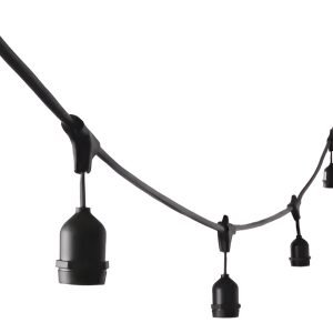 Guirnalda Luces Intemperie 20 Portalampara 10 M Interelec Negro