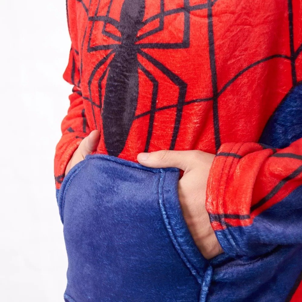 Pijama Maxi Buzo Piñata Disney Talle Unico Spiderman Unisex Azul Unico - Imagen 3