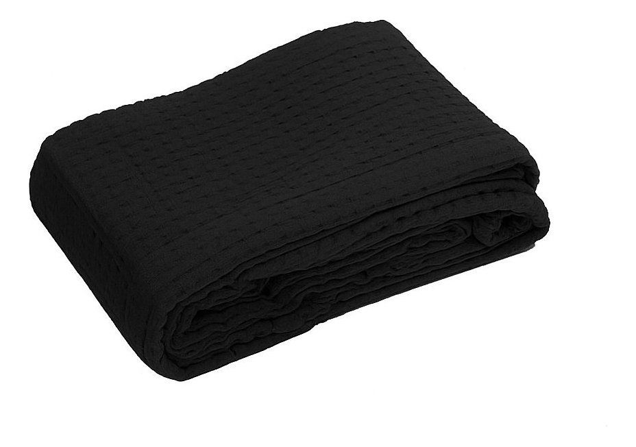 Cubrecama Verano Palette Kenia King Plaza Rustico Algodón Negro Kenia King Negro