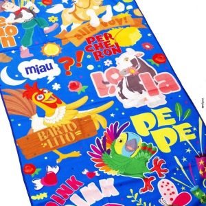 Toallón Playa Microfibra 1.2m Piñata La Granja De Zenon