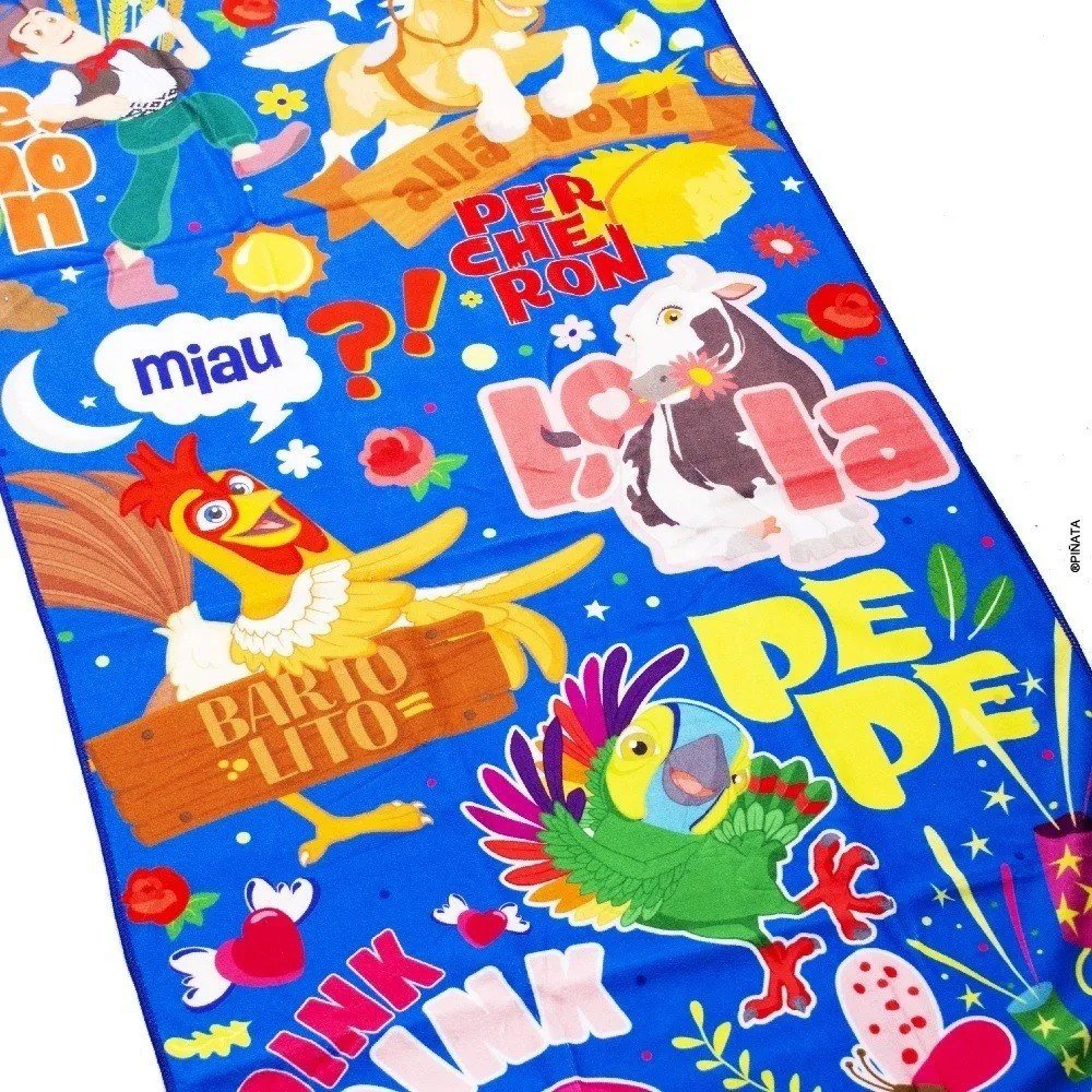 Toallón Playa Microfibra 1.2m Piñata La Granja De Zenon