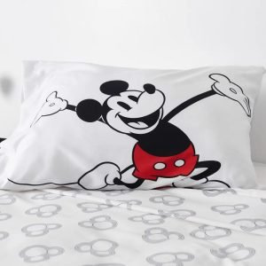 Juego De Sábanas 2 Plazas Piñata Mickey Classic Blanca Blanco Mickey Mouse