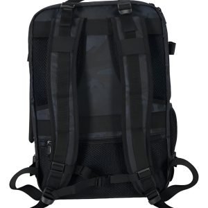 Mochila Carry On De Viaje Elf Modelo 3697b 35l Portanotebook Color Negro Diseño De La Tela Liso