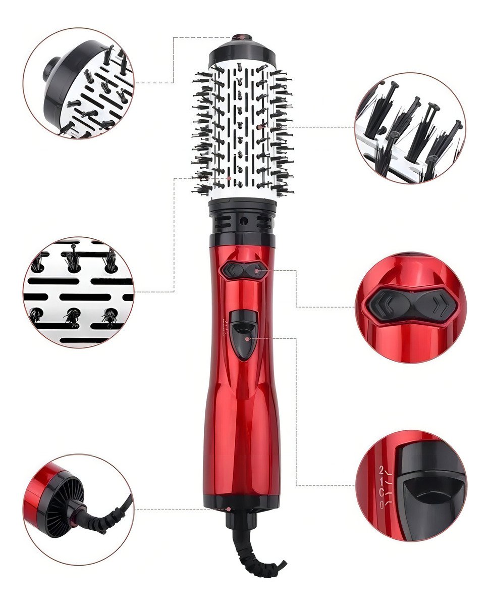 Cepillo Giratorio Secador Ga.ma Profesional Turbo Ion 2600 Color Rojo - Imagen 2