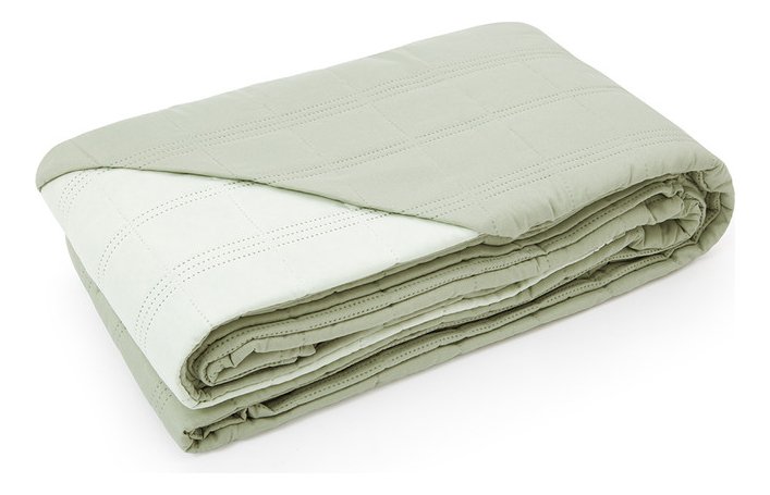 Cubrecama Twin Size Verano Bitono Micromatelaseado 170x240 Color Look | Salvia Lisa - Imagen 2