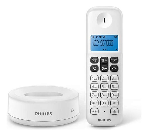 Teléfono Inalámbrico Philips D1311w/77 Blanco - Imagen 2