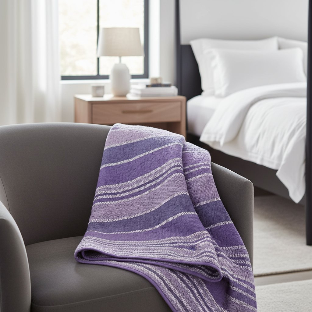 Cubrecama Yasmine Indiana Ancona 1 Plaza Verano Violeta Violeta Indiana - Imagen 2