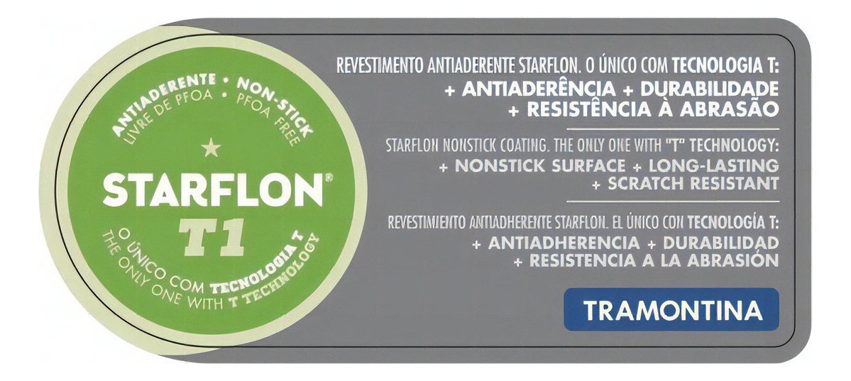Sarten Tramontina 26cm Antiadherente Starflon + Espatula Color Negro - Imagen 5