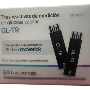 Tiras Reactivas+ Glucometro Maverik Anmat Glucosa X5 Cajas Negro