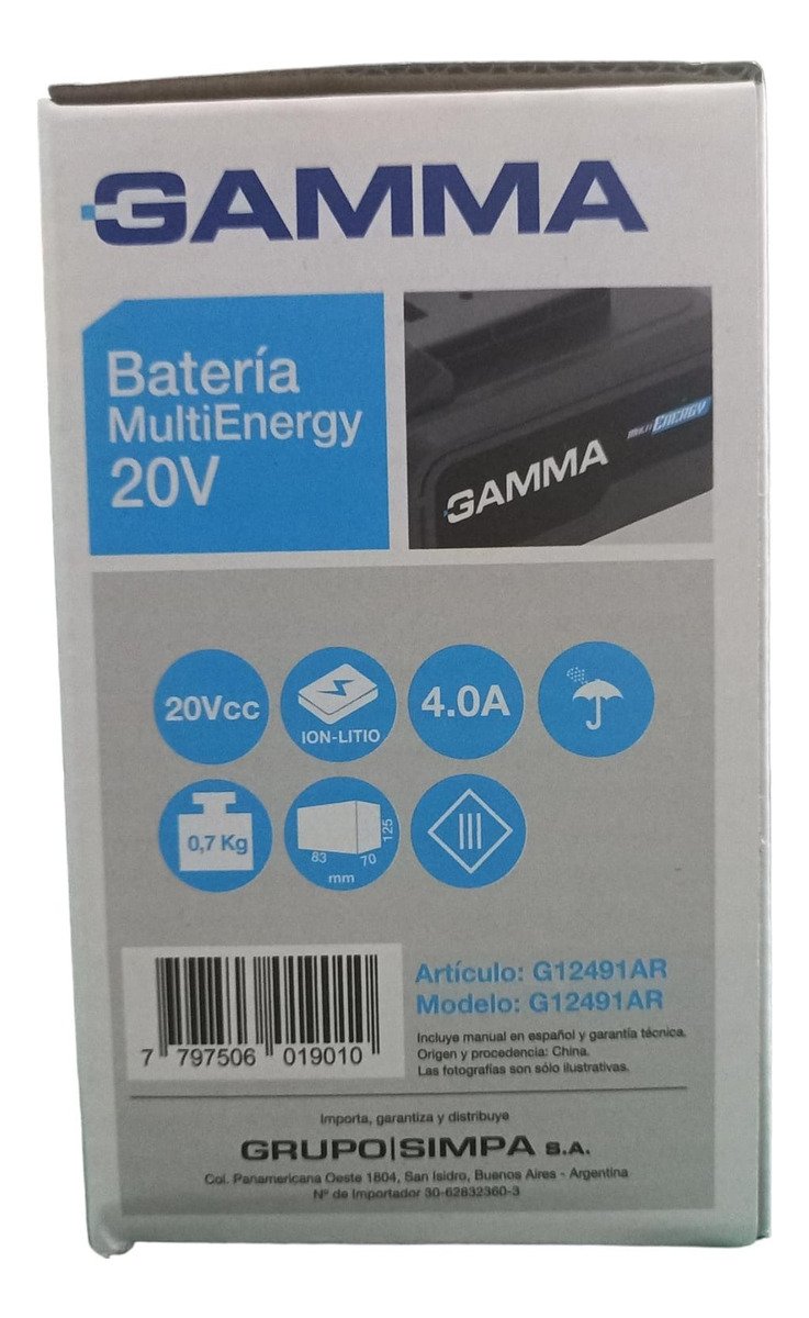 G12491ar Batería De Ion Litio 4000 Mah Gamma - Imagen 3
