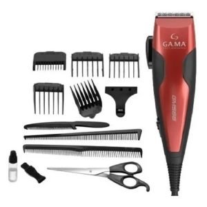 Cortadora De Pelo Gm566 Clipper Magnetico 13 Piezas Rojo